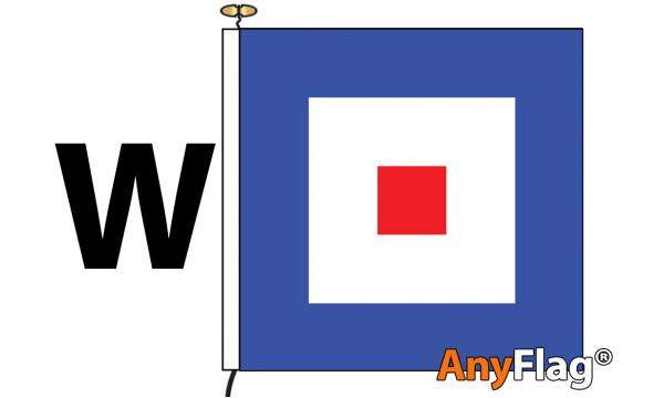 Signal Code W Flag (WHISKEY)